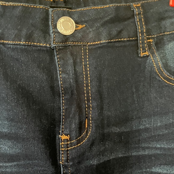 Dark Blue Denim Pencil Skirt - Picture 4 of 9